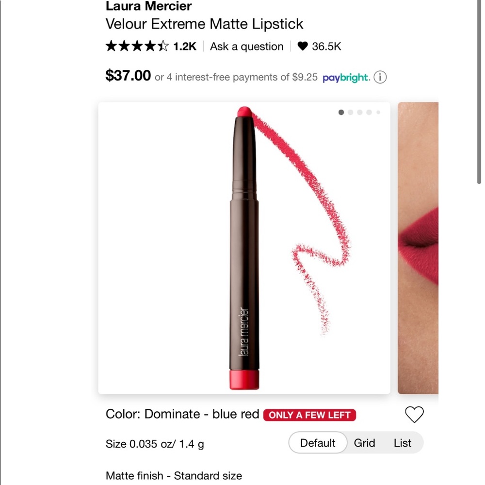 Laura Mercier
Velour Extreme Matte Lipstick